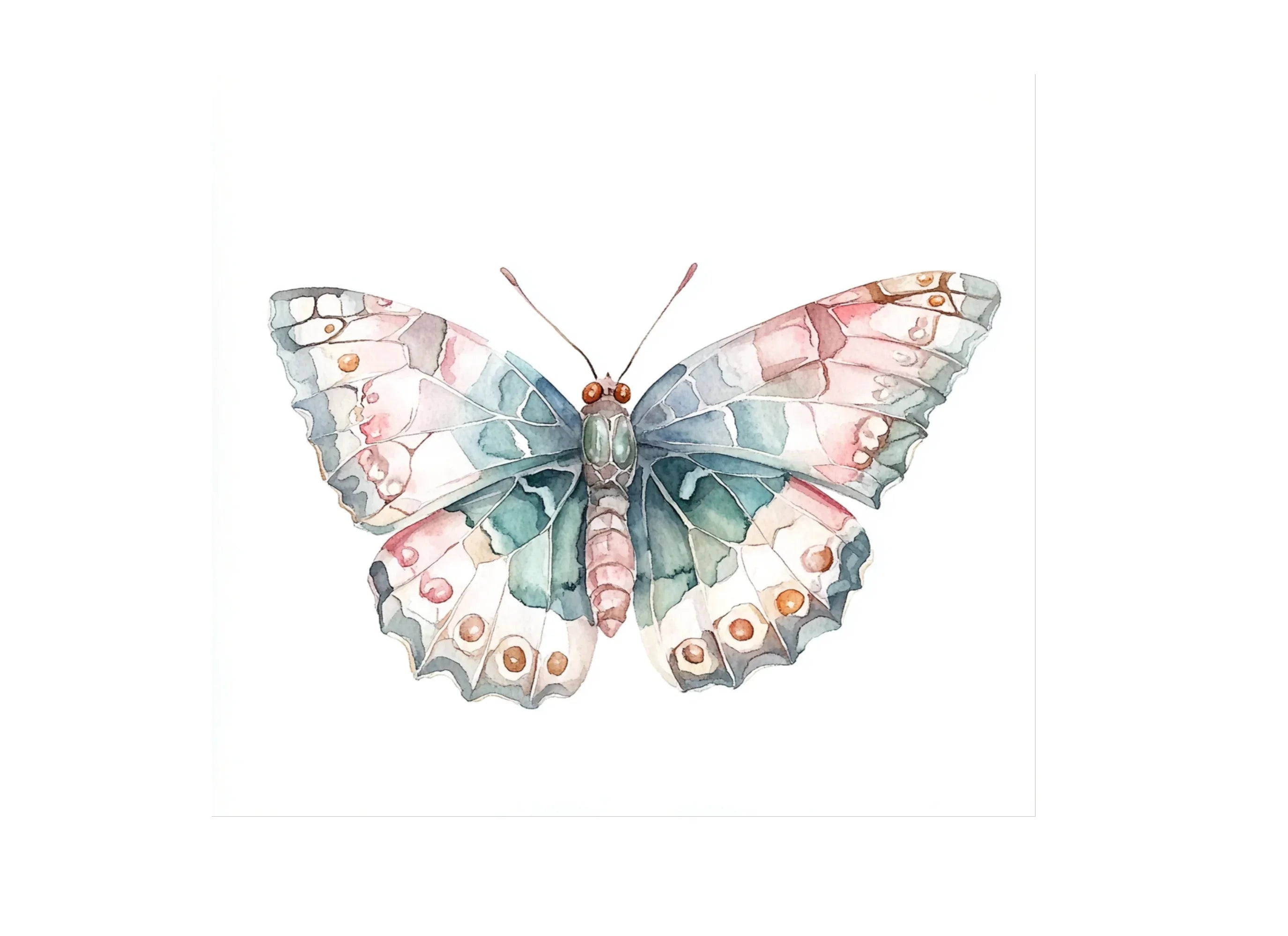 Vintage Stained Glass Butterfly Clipart Bundle