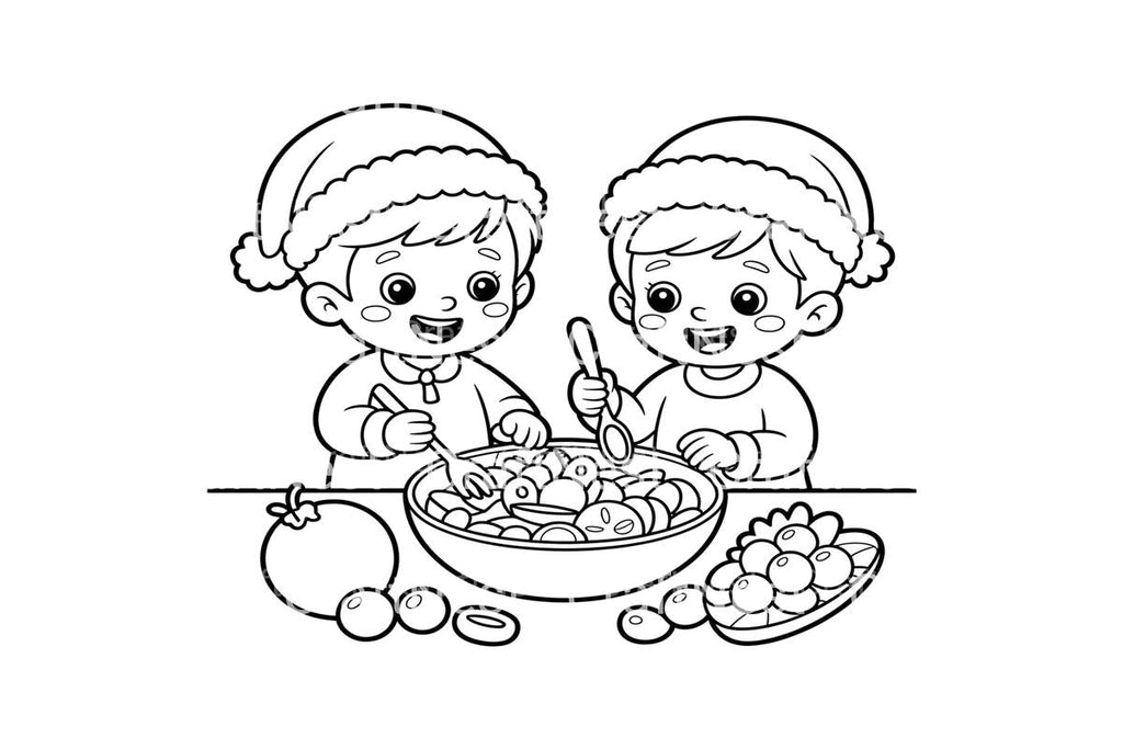 Christmas Stocking Fruit Coloring Books
