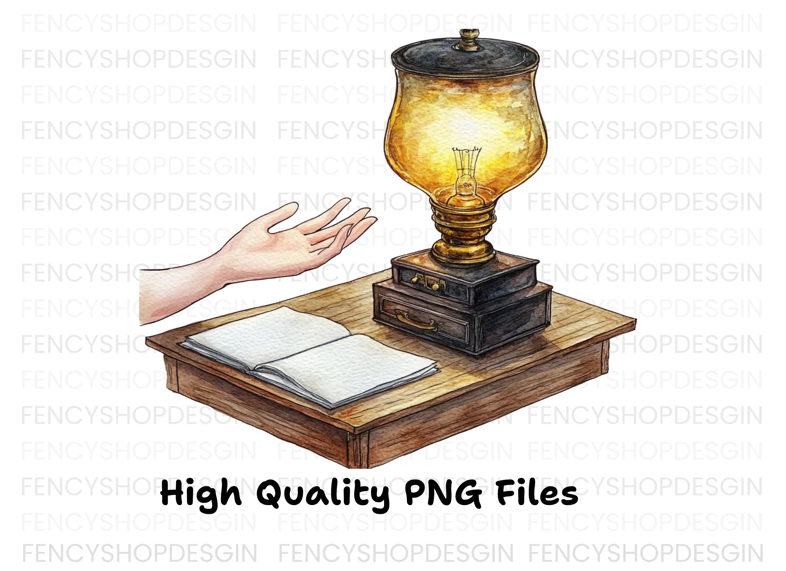 Magical Lamp and Book Clipart Bundle