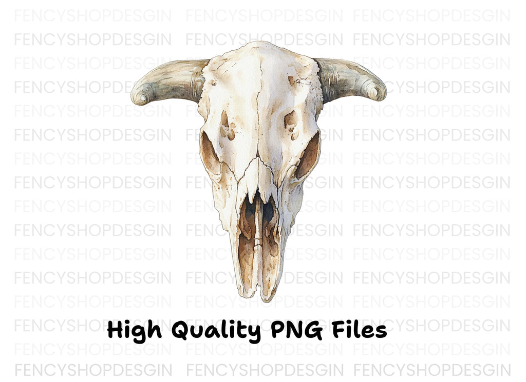 Rustic Cow Skull Graphics Clipart Bundle