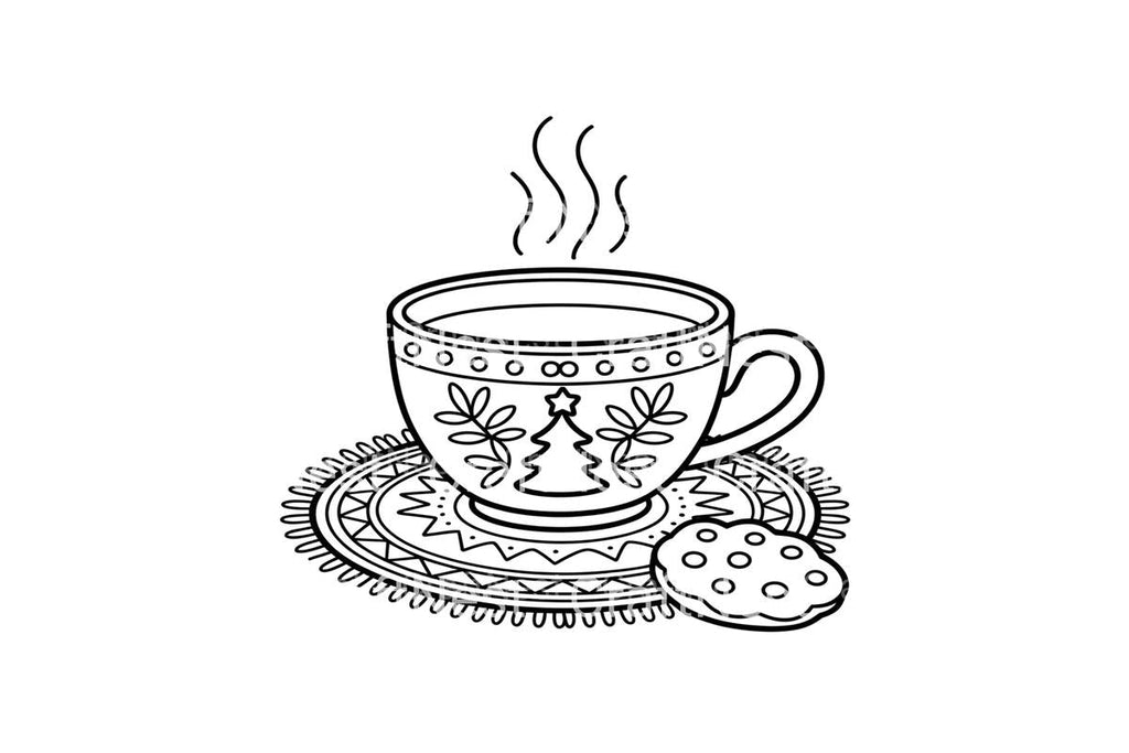 Christmas Coloring Books and Hot DrinksPlanner Coloring Books