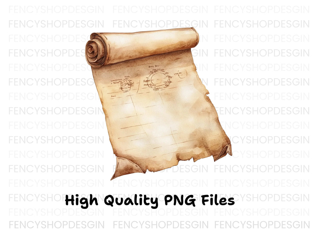 Aged Scroll Clipart Bundle
