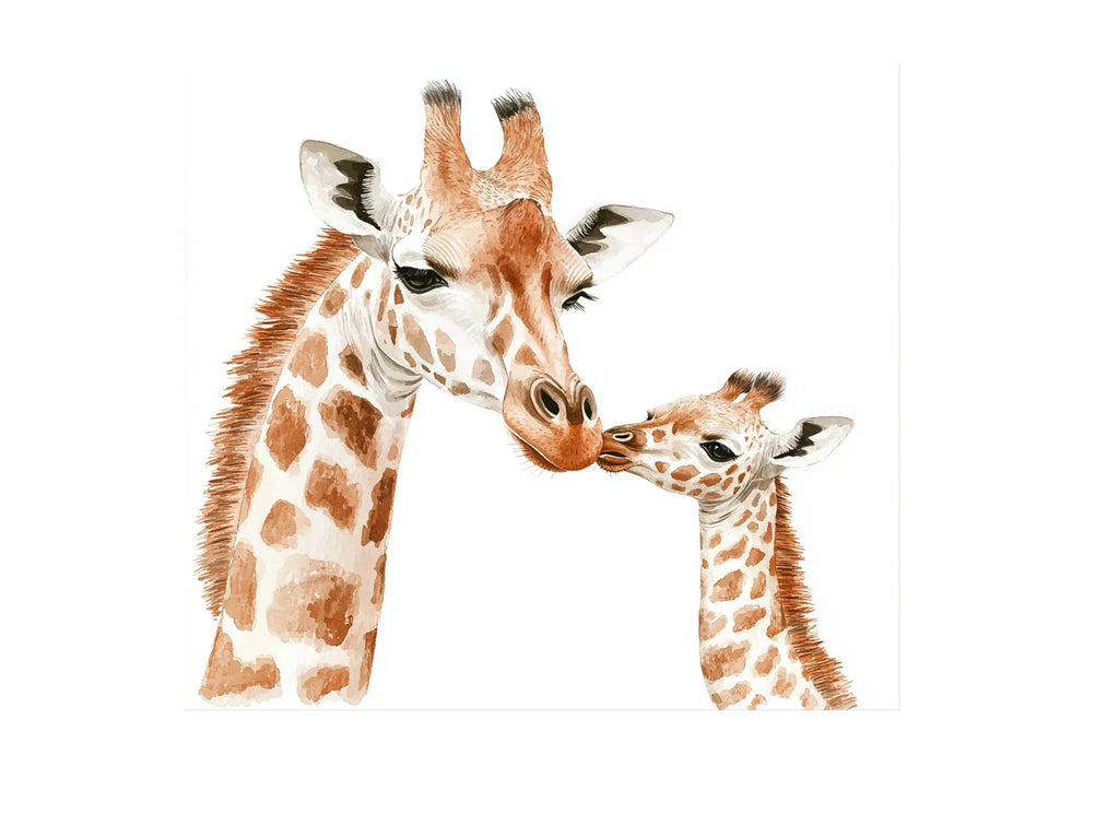 Adorable Giraffe Family Clipart Bundle