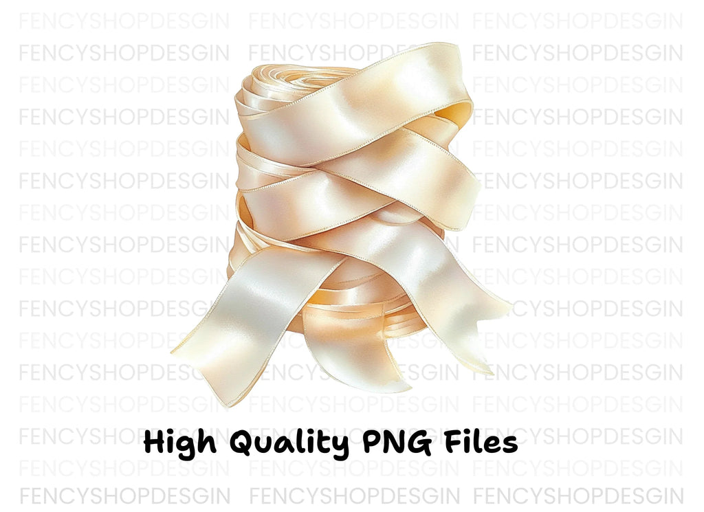 Rolled Gold Ribbon Clipart Bundle