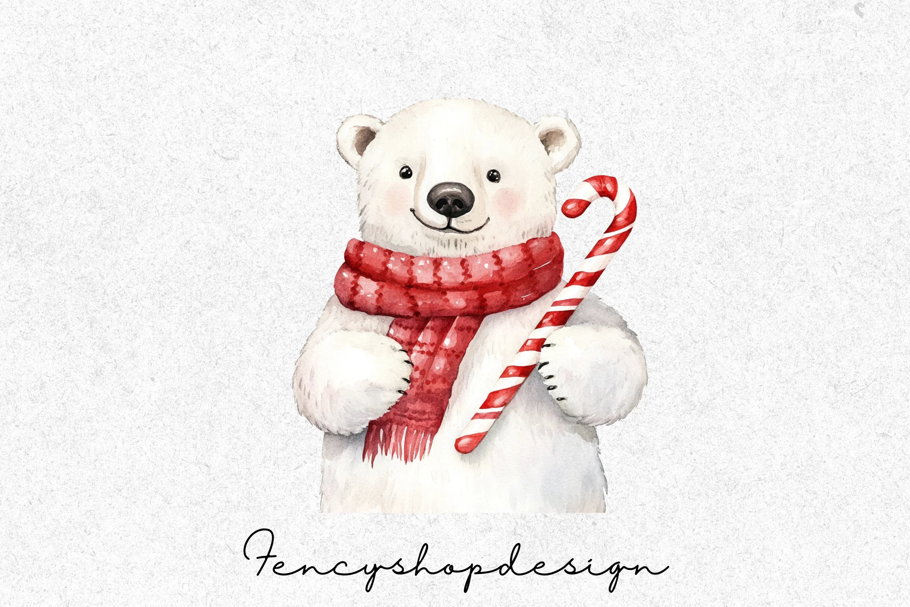 Christmas Polar Bear Clipart Bundle