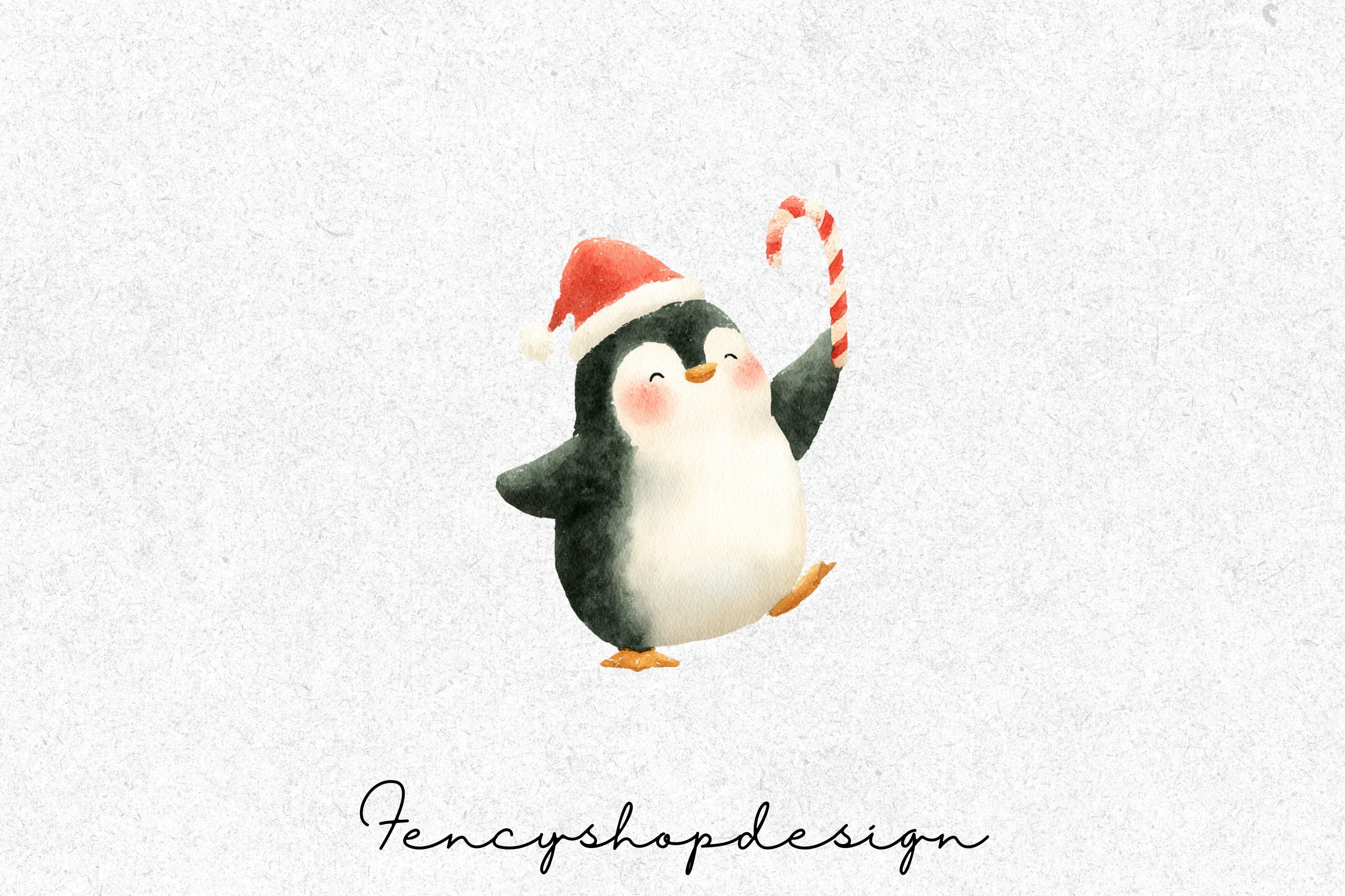 Adorable Christmas Penguin Family Clipart Bundle