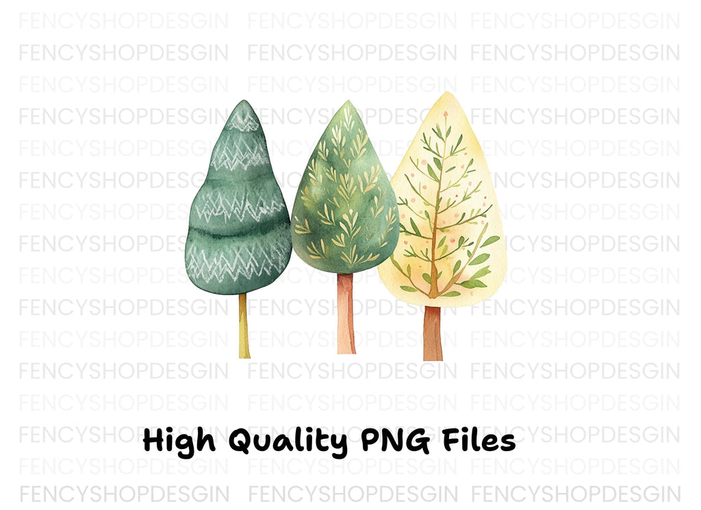 Decorative Tree Clipart Bundle