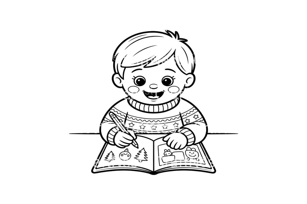 Festive Christmas SweaterPlanner Coloring Books