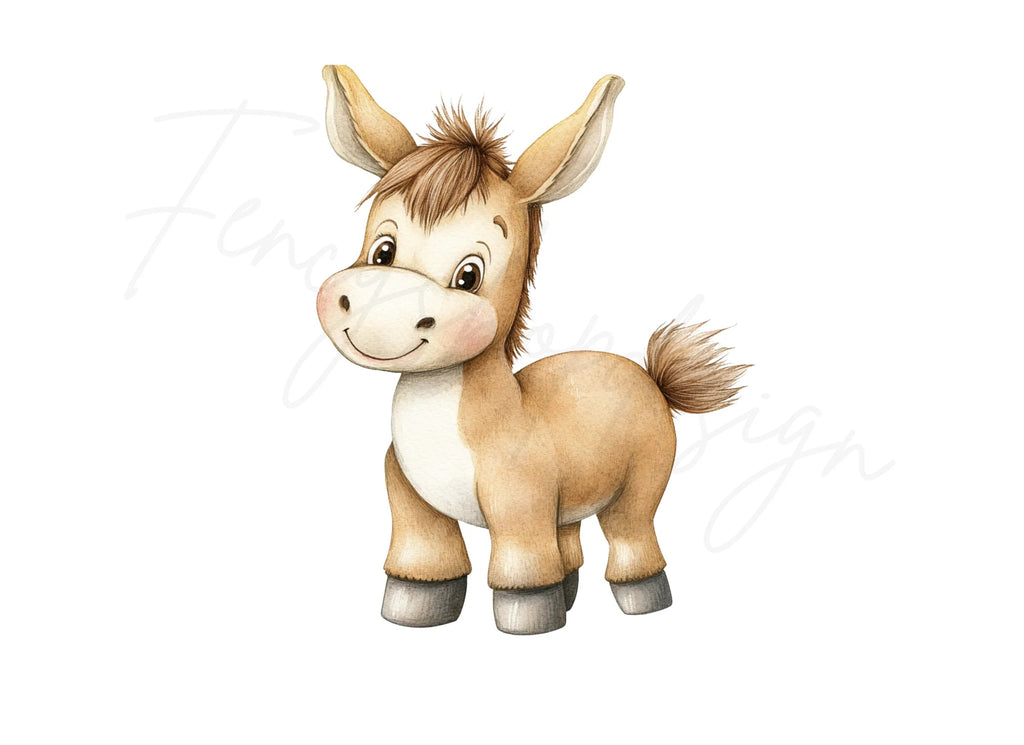 Cute Donkey Clipart Bundle
