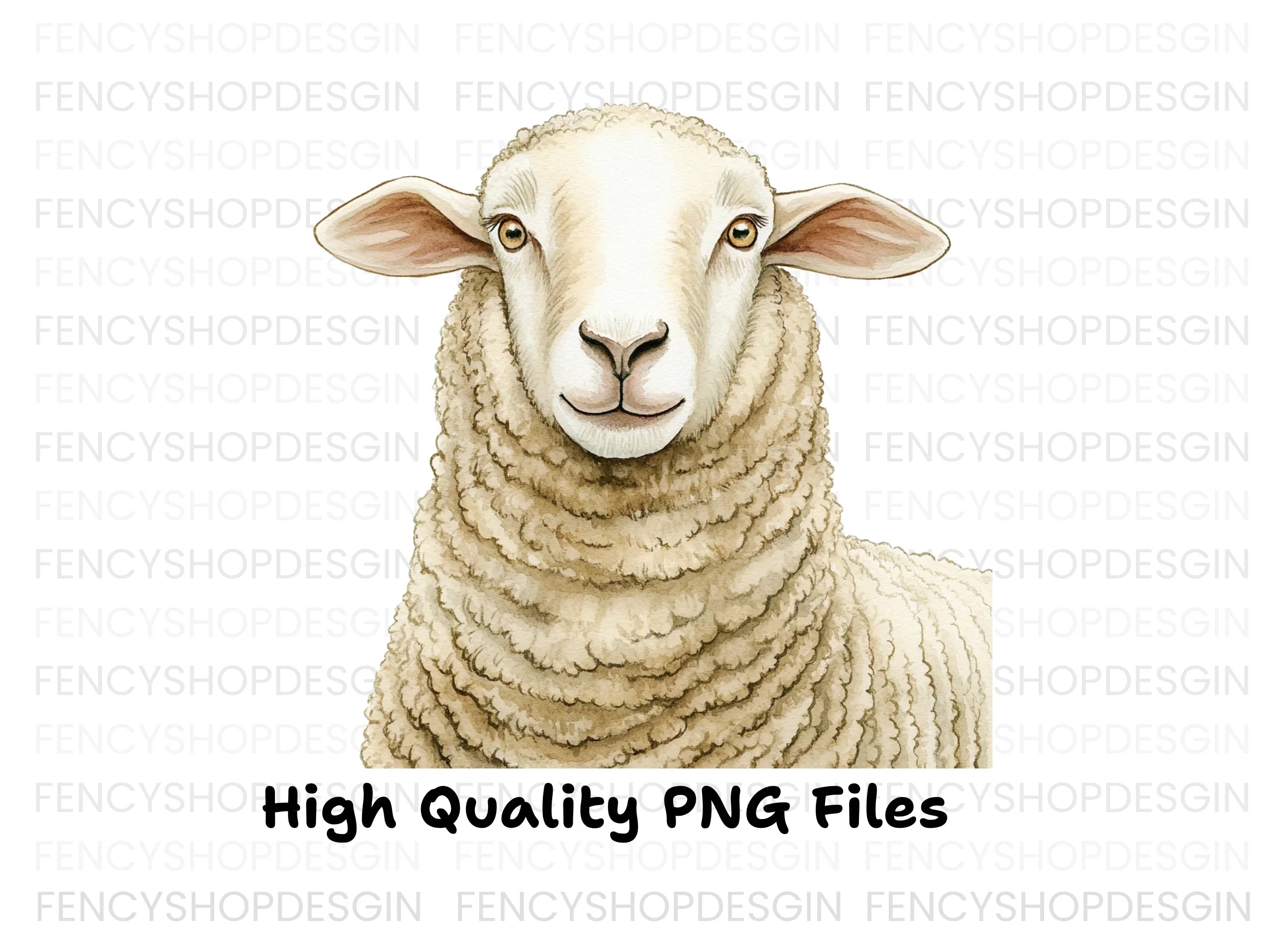 Cute Sheep Face Clipart Bundle