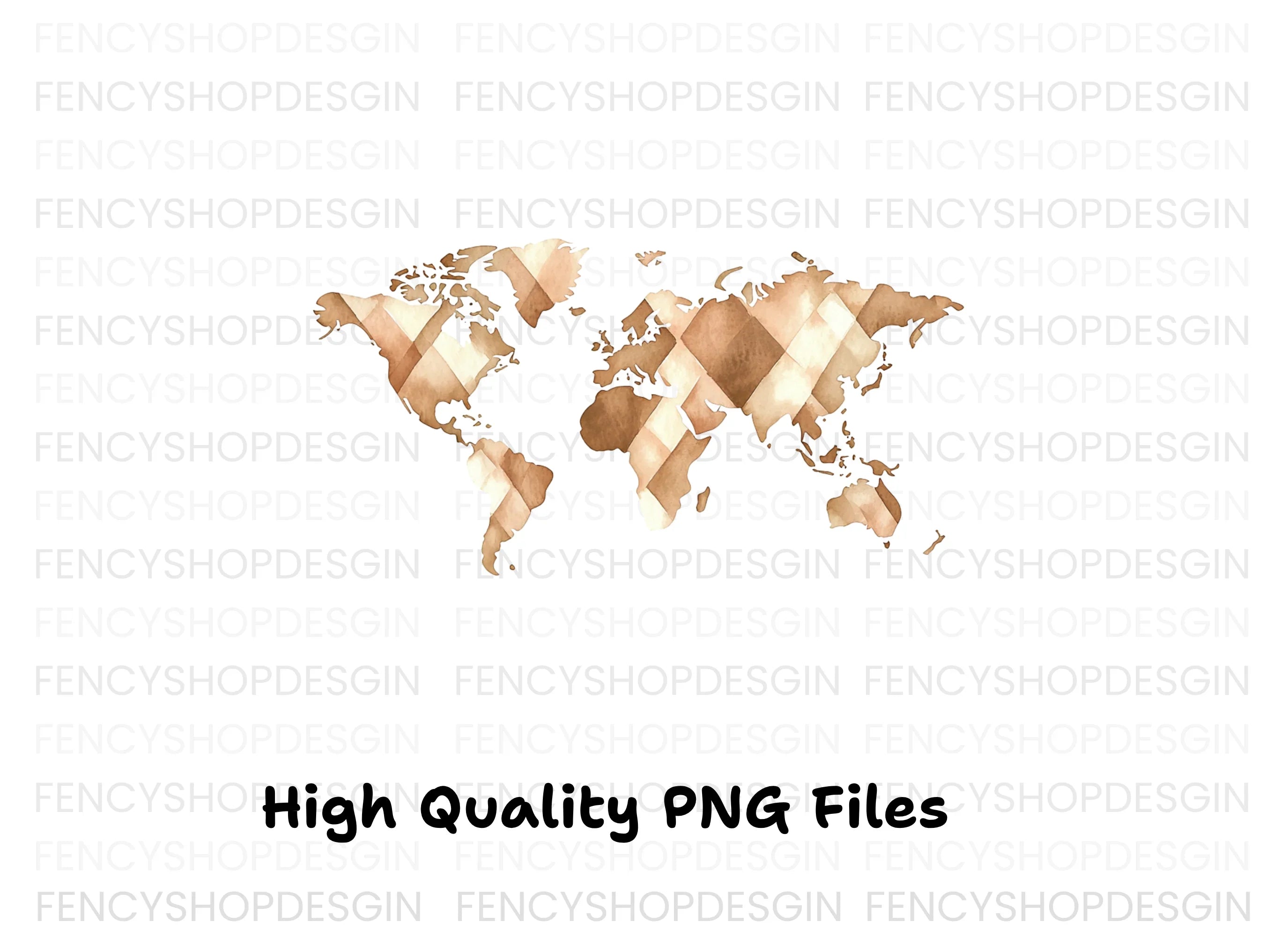 Abstract Earth Map Clipart Bundle