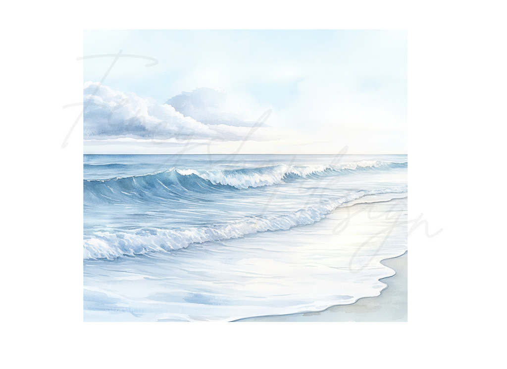 Ocean Waves Beach Clipart Bundle
