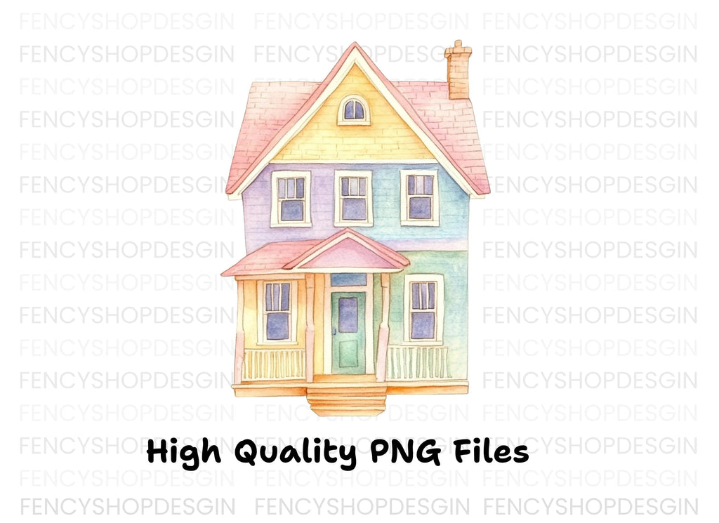 Pastel House Clipart Bundle