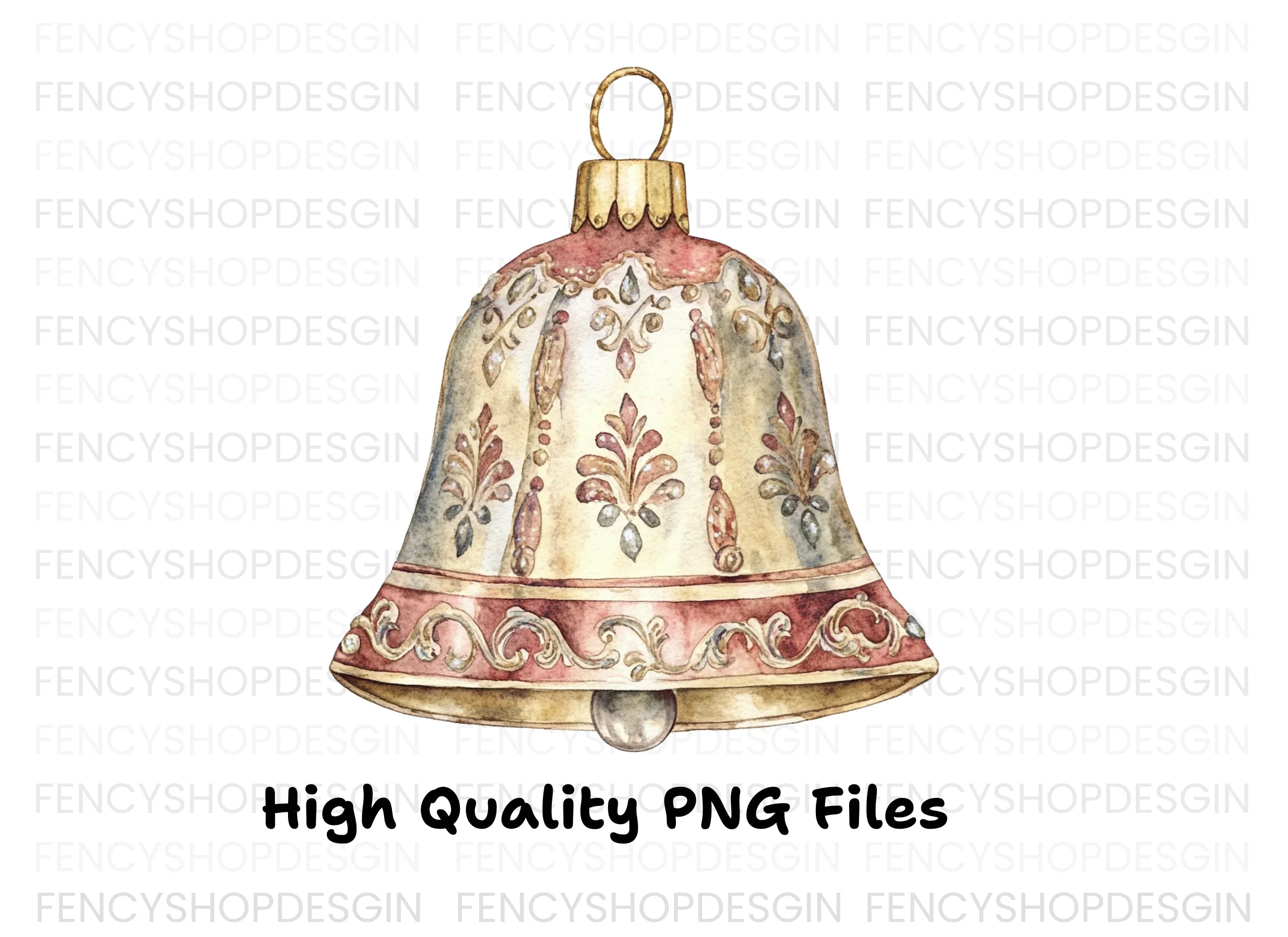 Elegant Christmas Bell Clipart Bundle