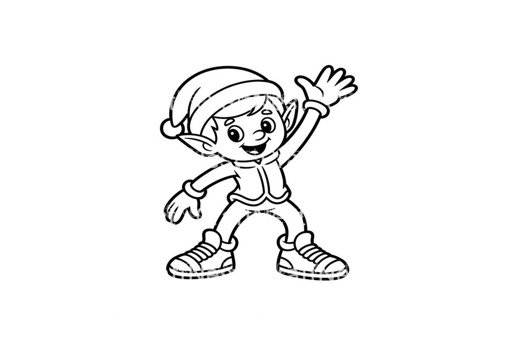Christmas Elffor Kids Coloring Books