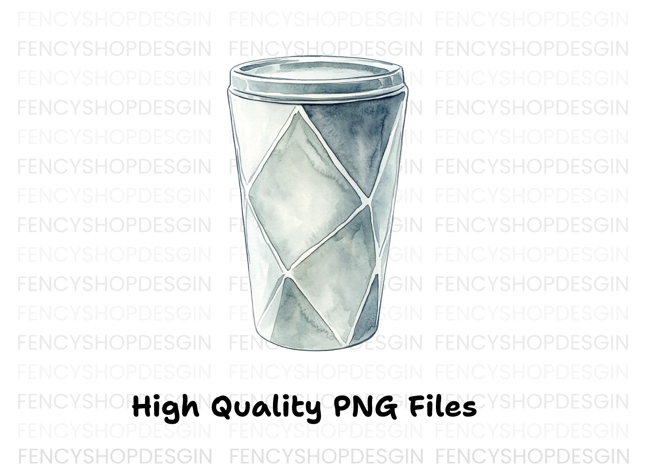 Diamond Pattern Tumbler Clipart Bundle