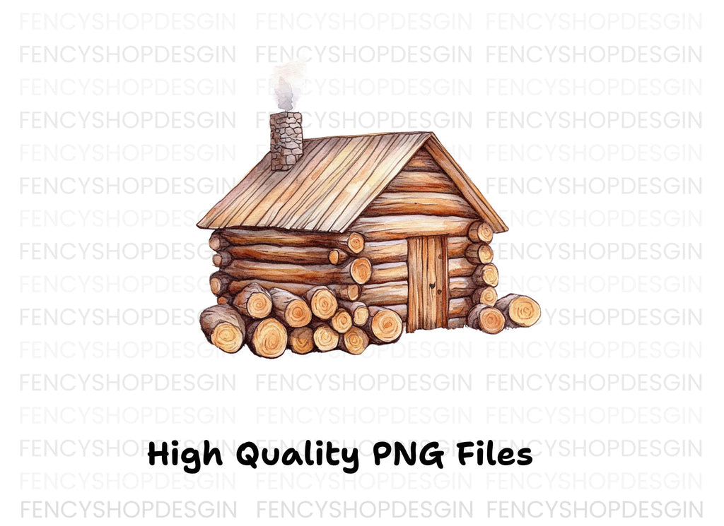 Cozy Log Cabin Clipart Bundle