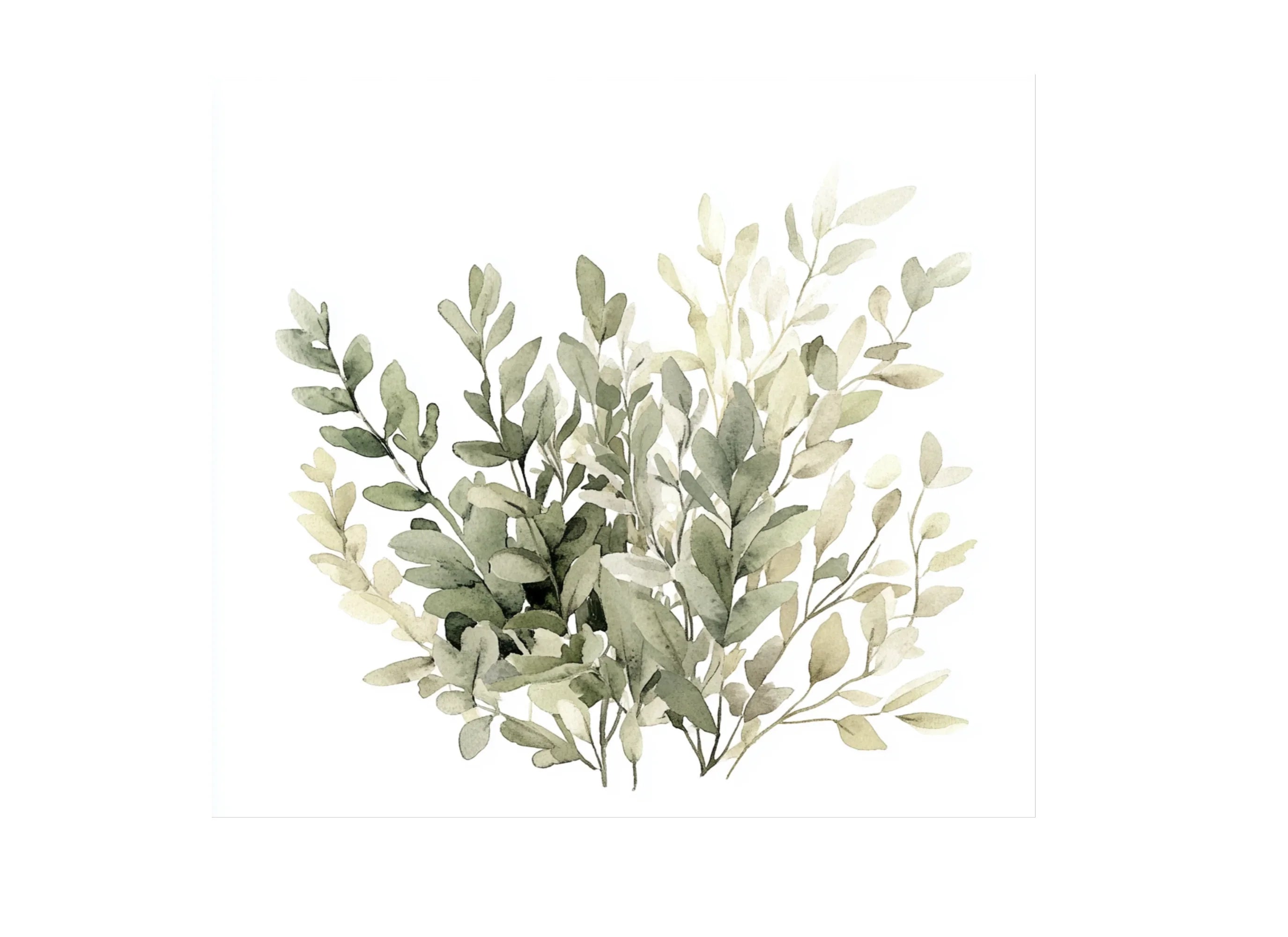 Earthy Green Foliage Clipart Bundle