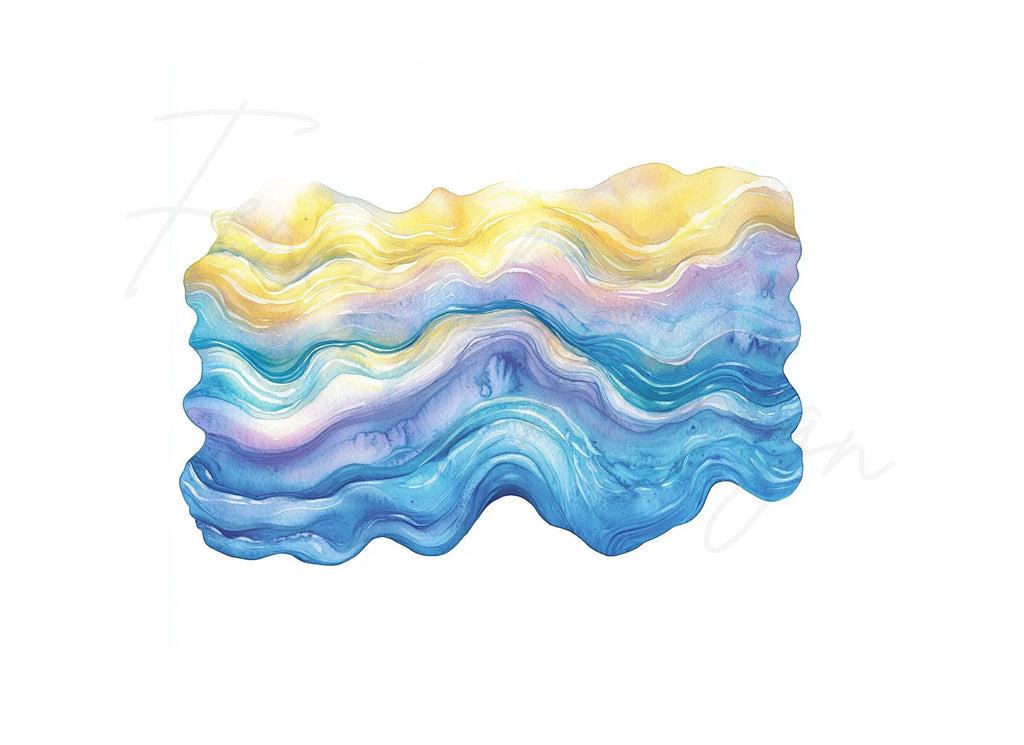 Wavy Lines Backgrounds Clipart Bundle