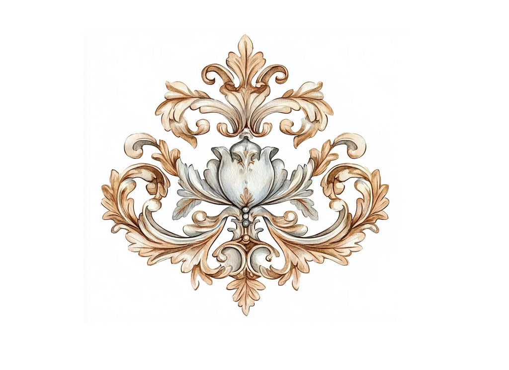 Elegant Baroque Ornament Clipart Bundle