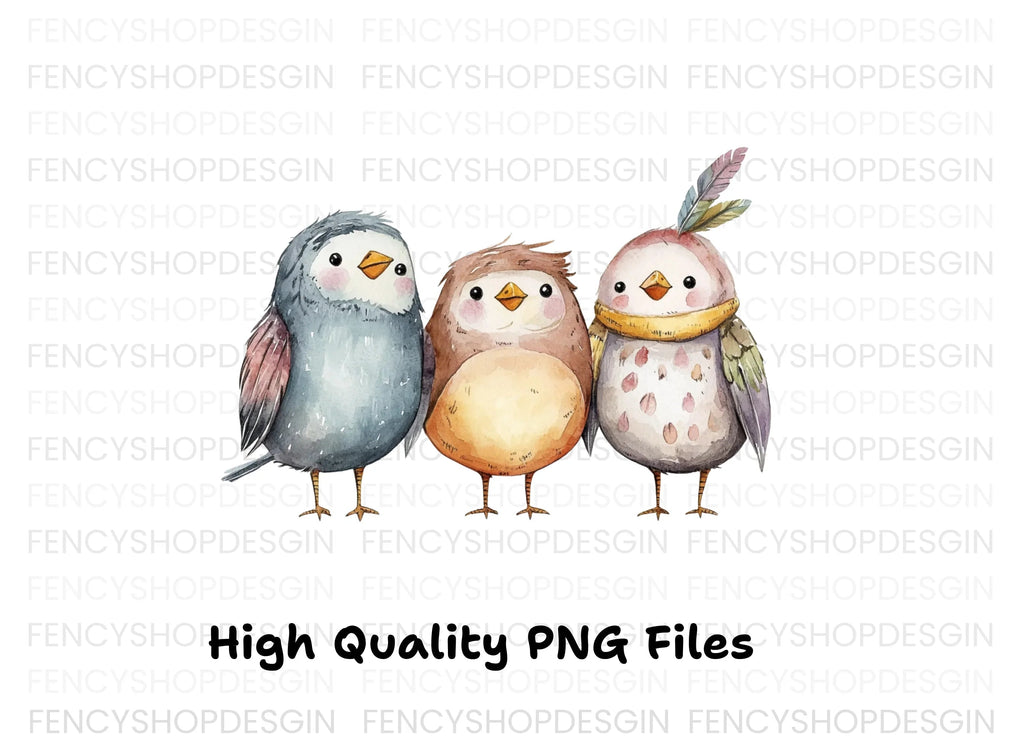 Cute Birds Clipart Bundle