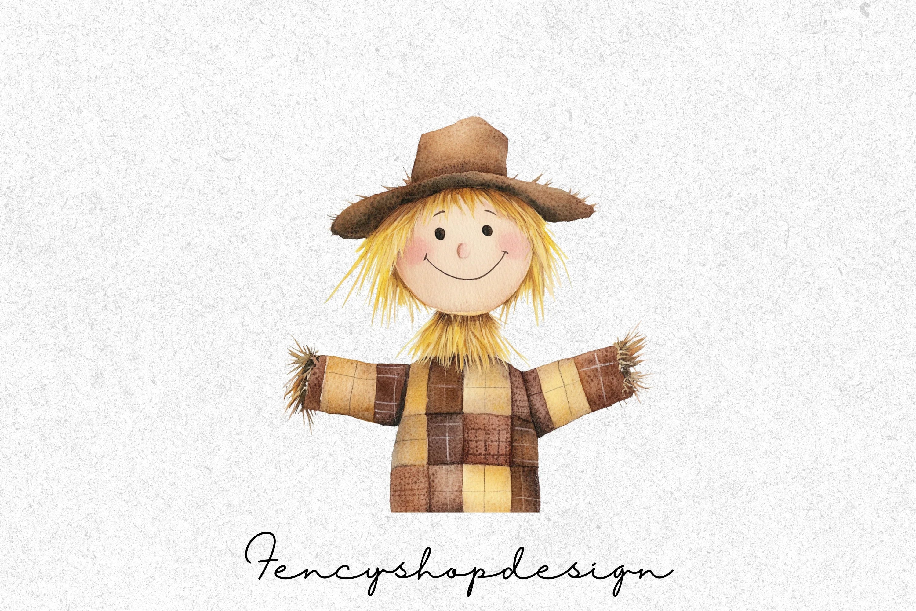 Cute Scarecrow Clipart Bundle