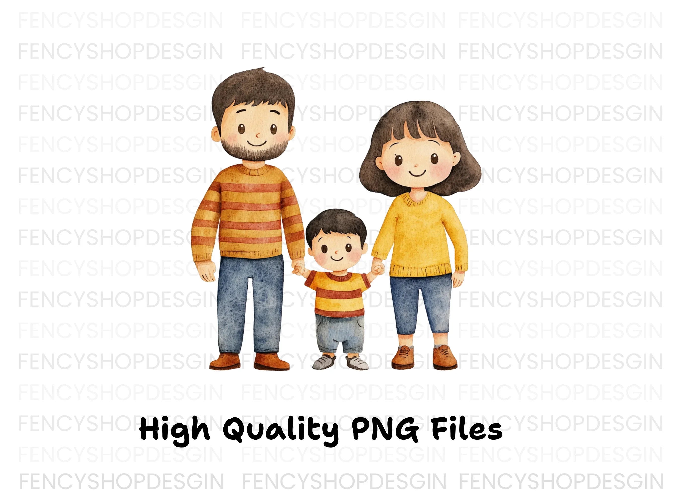 Family of Three Clipart Bundle