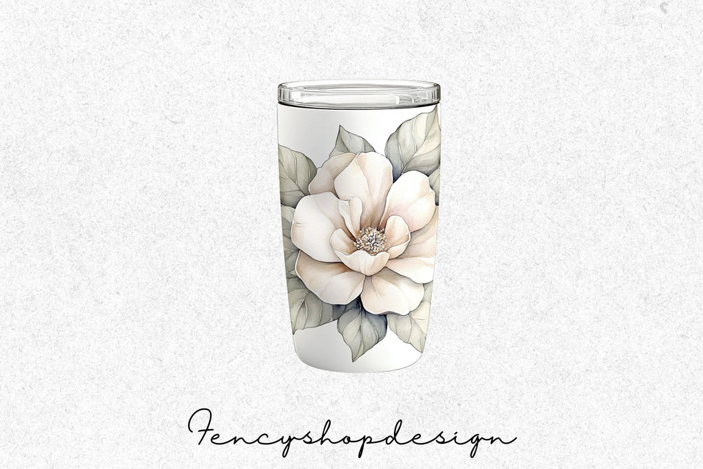 Elegant Floral Tumbler Clipart Bundle