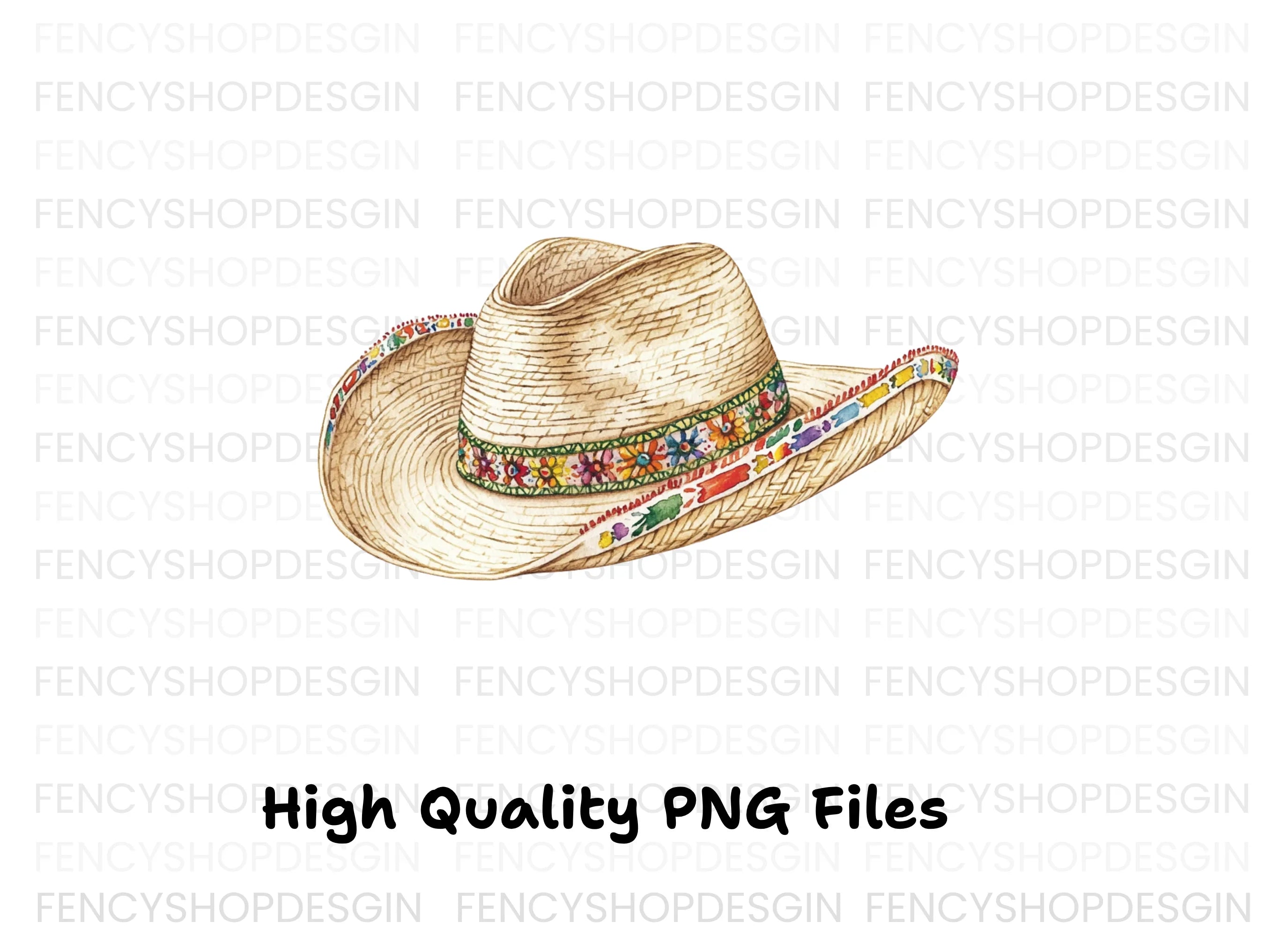Festive Sombrero Hat Clipart Bundle