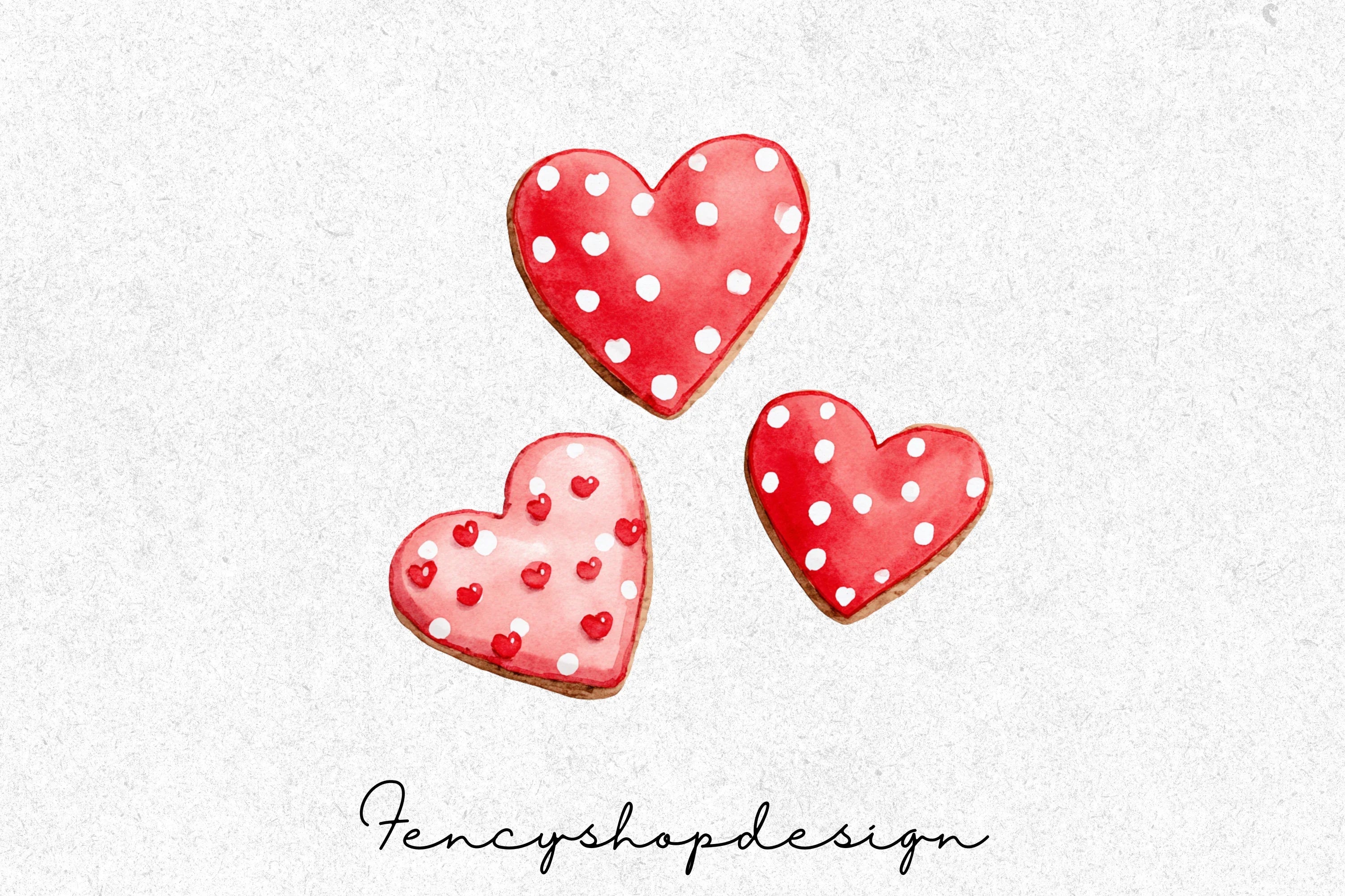 Heart Cookies Clipart Bundle