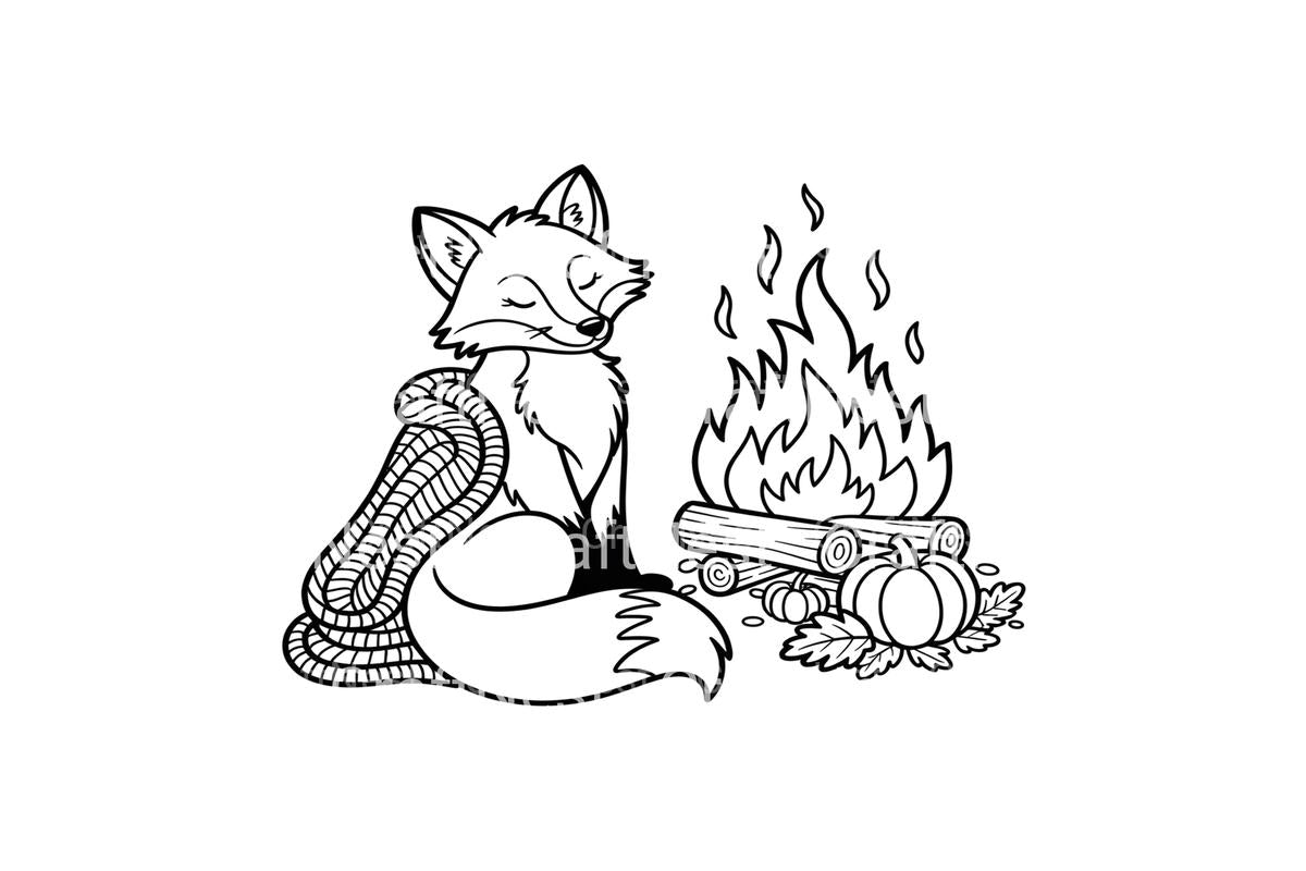 Cozy Autumn Fox Coloring Books