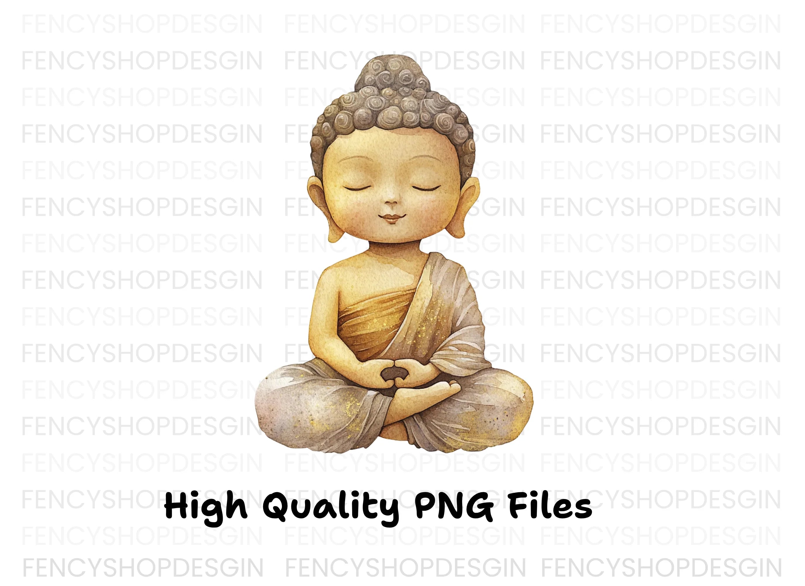 Cute Buddha Clipart Bundle