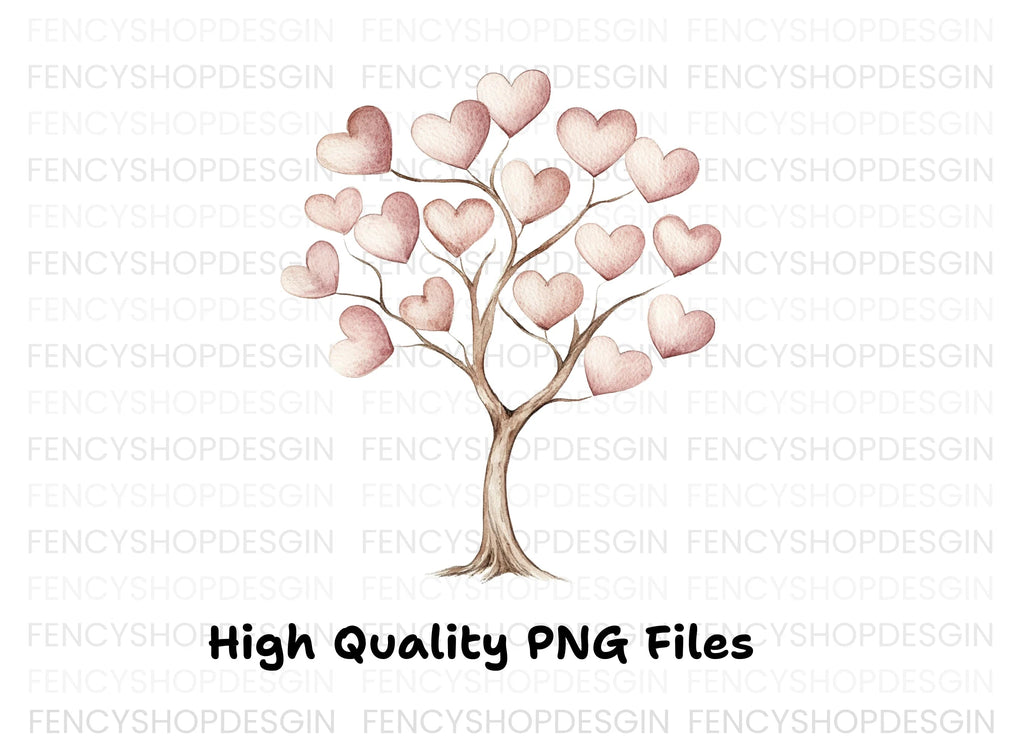 Heart Trees Clipart Bundle