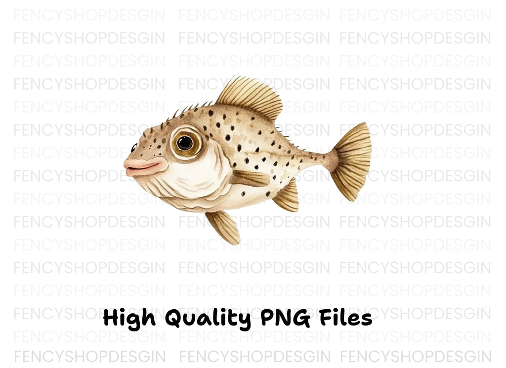 Cute Spotted Fish Clipart Bundle