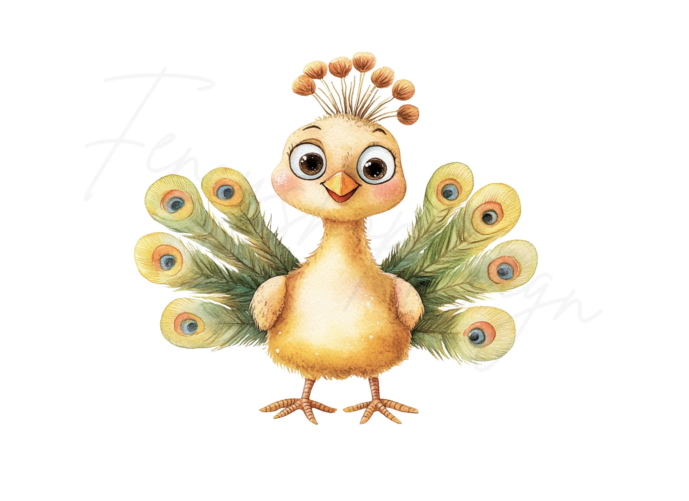 Charming Peacock Clipart Bundle