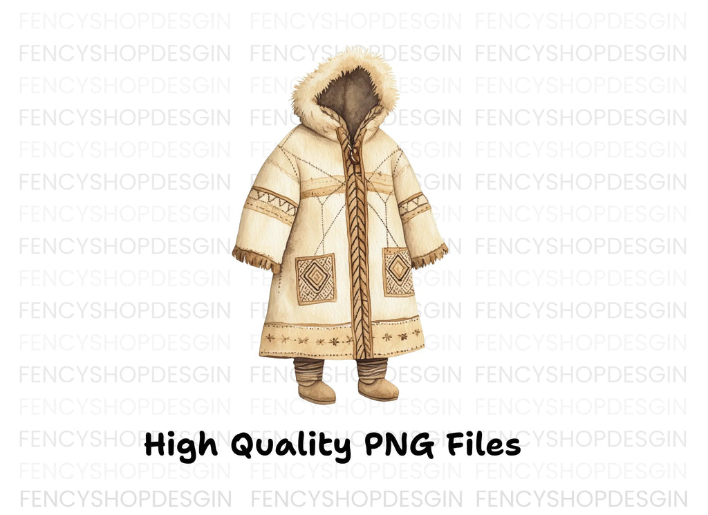 Eskimo Winter Outfit Clipart Bundle
