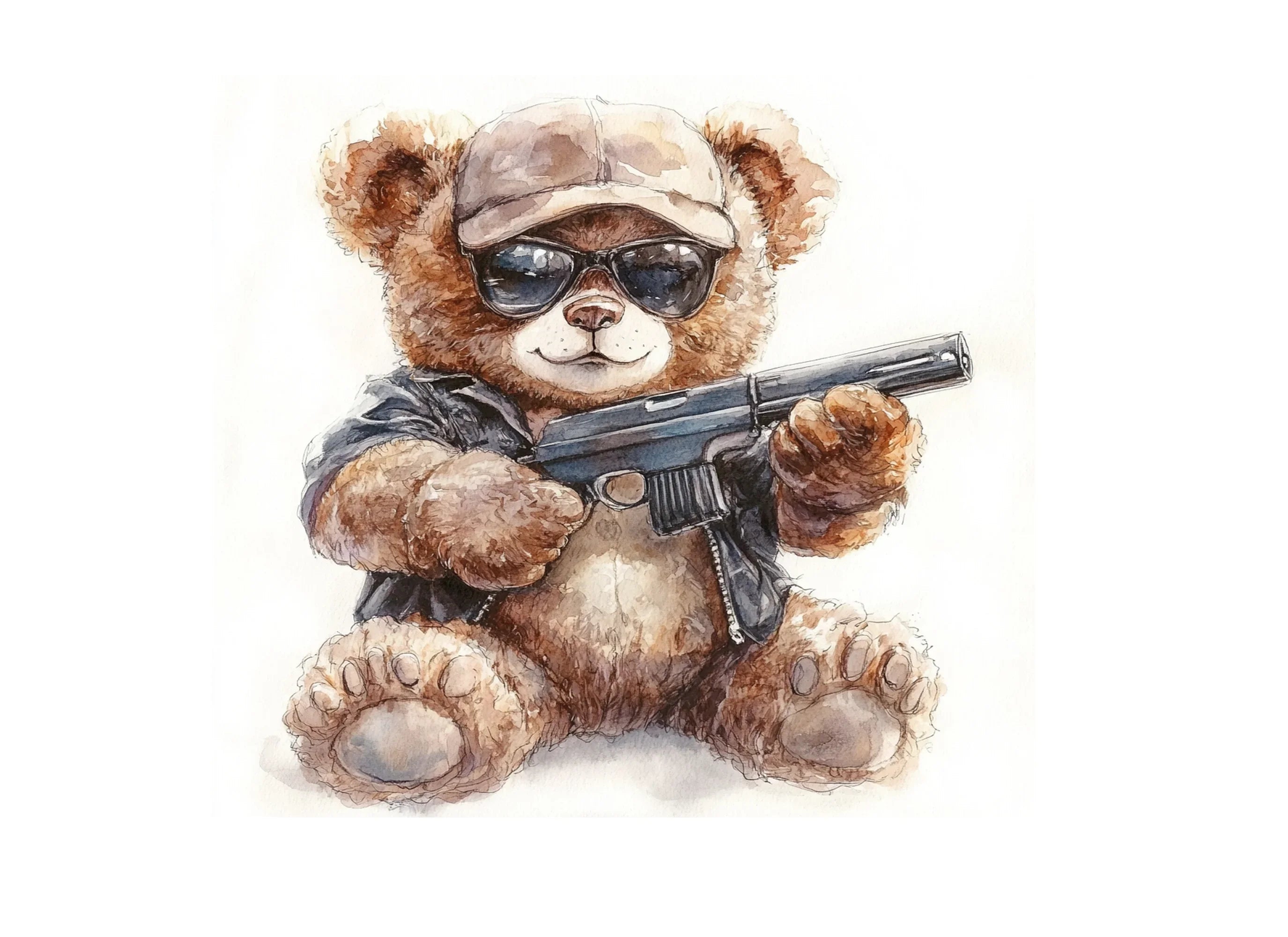 Gangster Bear Clipart Bundle