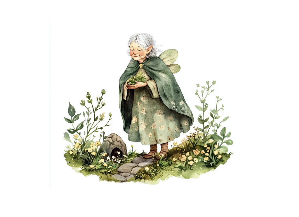 Fantasy Old Man Fairy Clipart Bundle