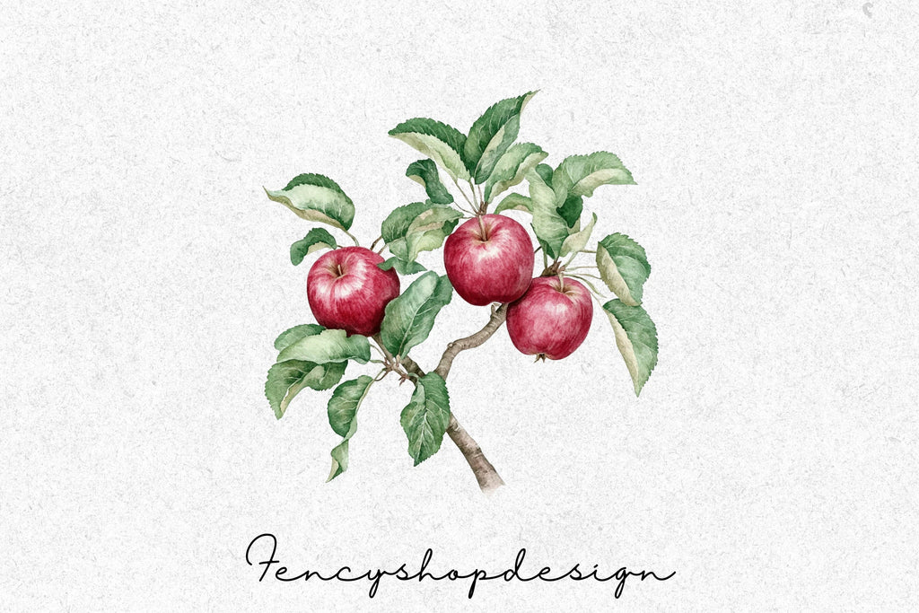 Apple Tree Branch Clipart Bundle