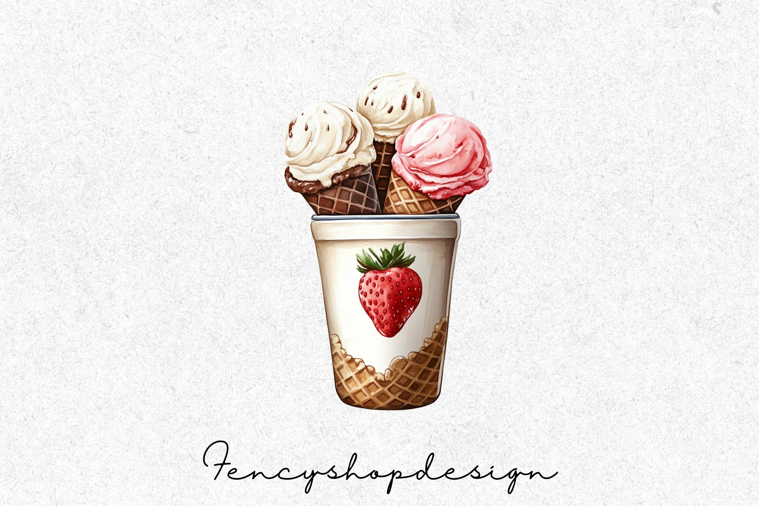 Ice Cream Milkshake Clipart Bundle
