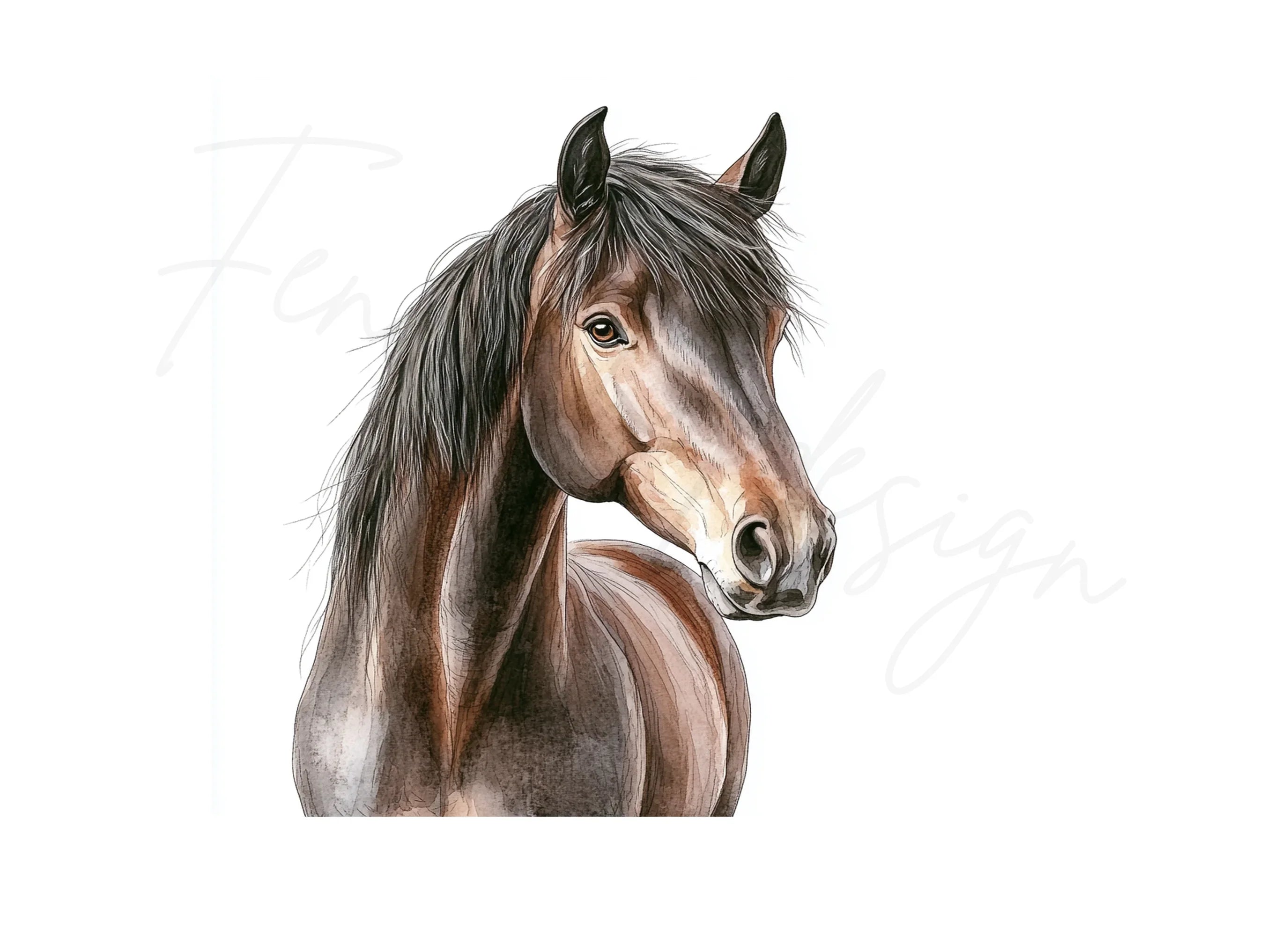 Expressive Horse Head Clipart Bundle
