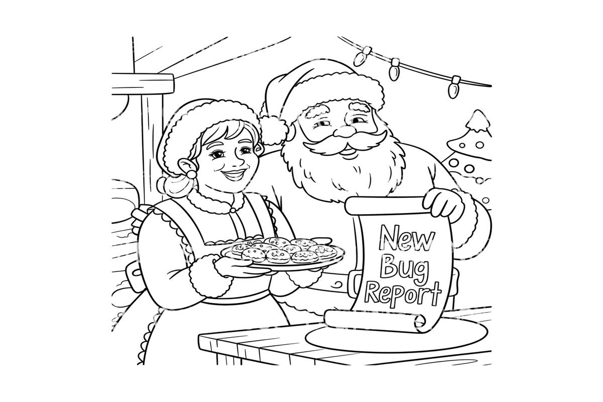 Mrs. Claus Bug Report Coloring Books