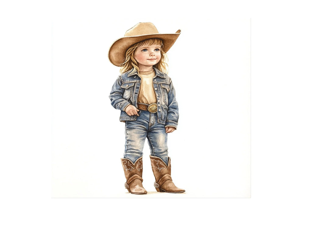 Little Cowboy Kids Clipart Bundle