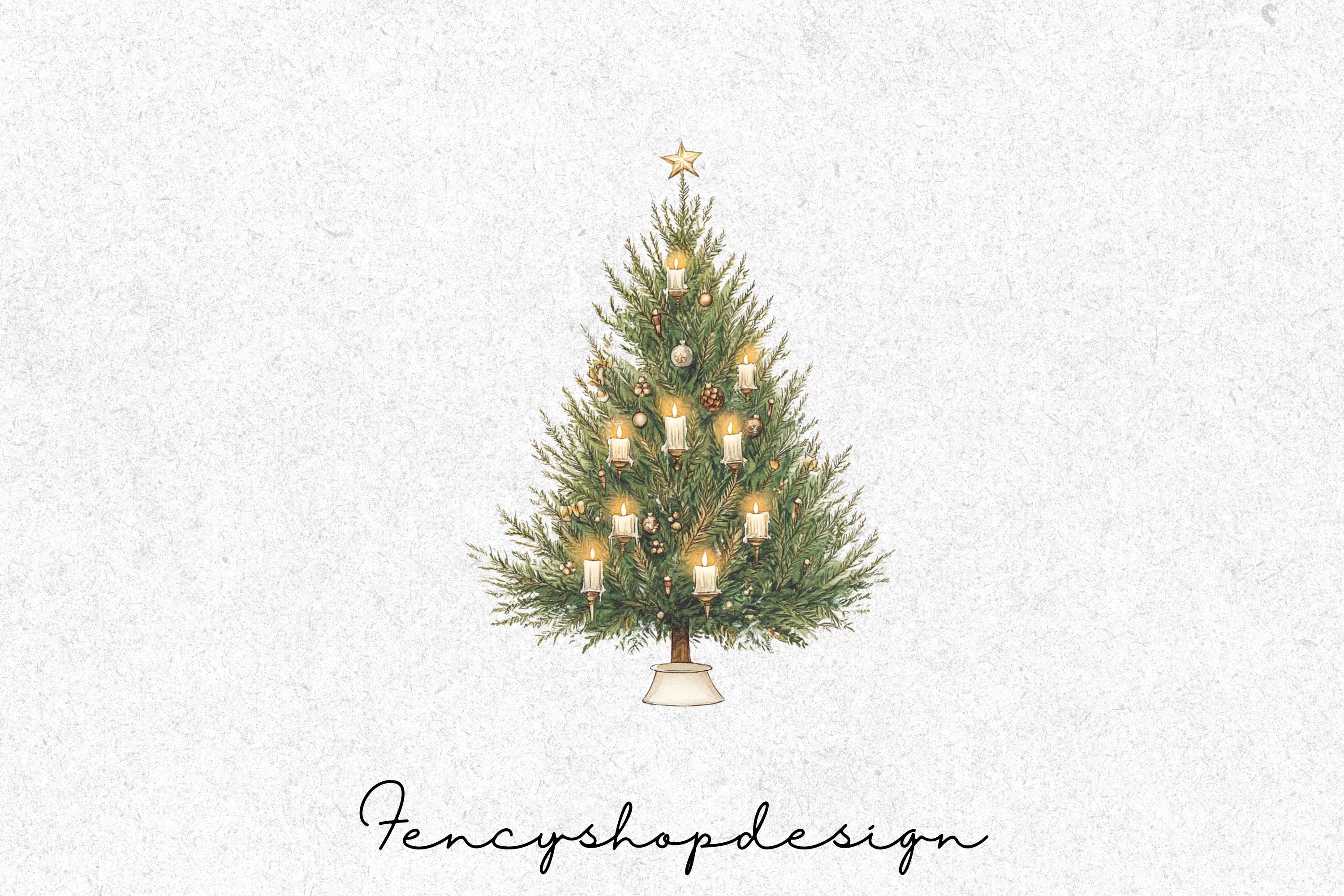 Christmas Tree Clipart Bundle