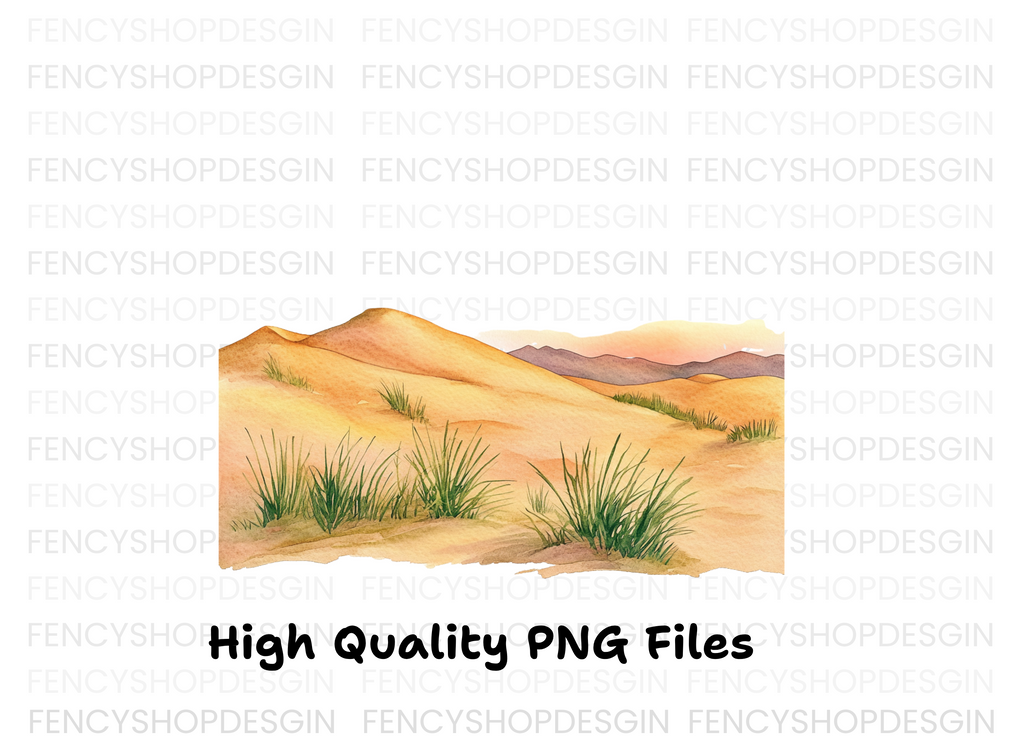 Desert Landscape Dunes Clipart Bundle