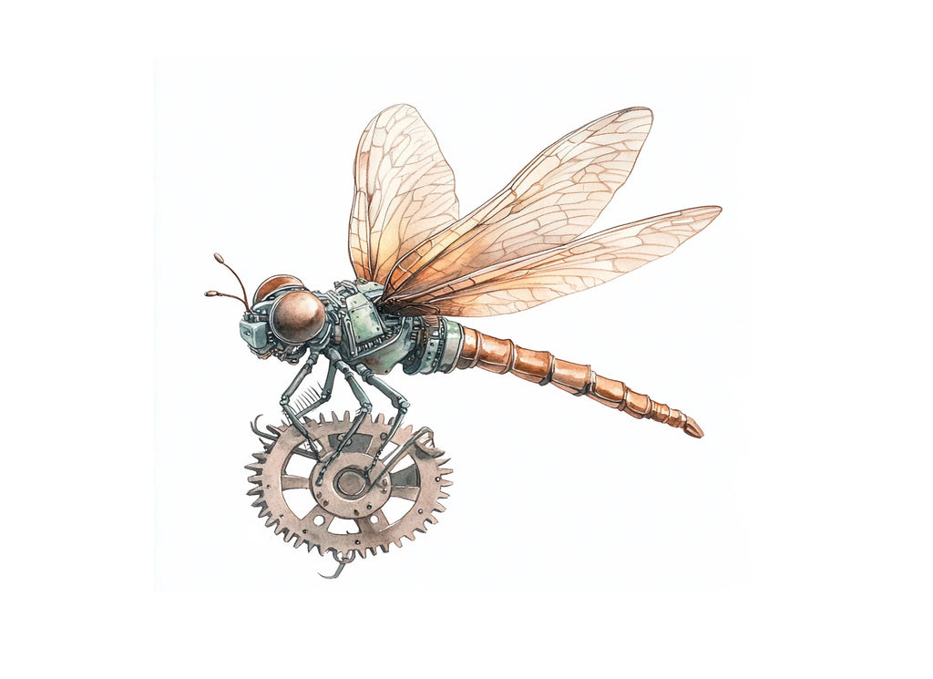 Steampunk Dragonfly Clipart Bundle