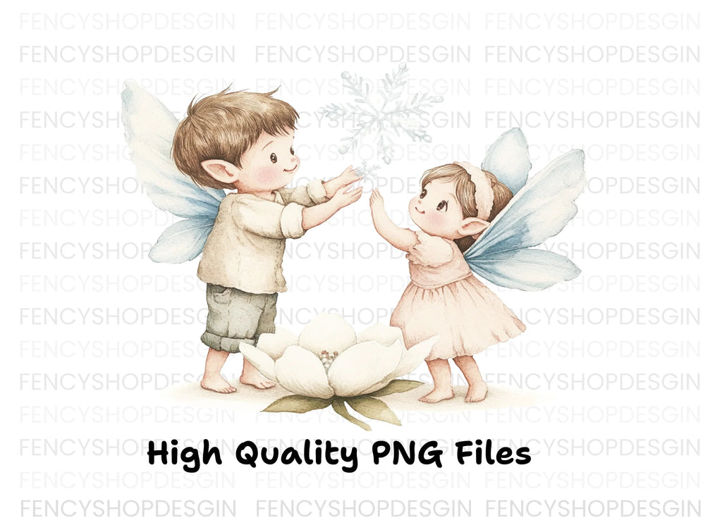 Winter Fairy Children Clipart Bundle