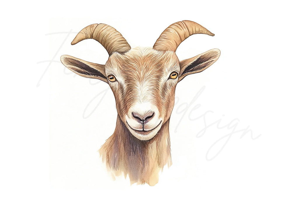Smiling Goats Clipart Bundle