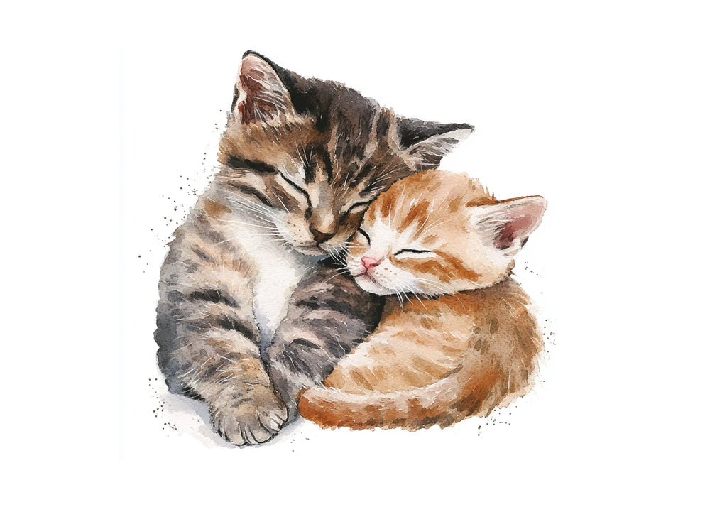 Sleeping Cats and Kittens Clipart Bundle