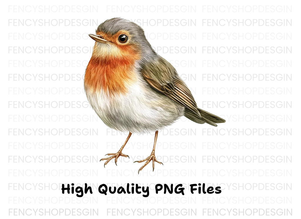 Cute Robin Bird Clipart Bundle